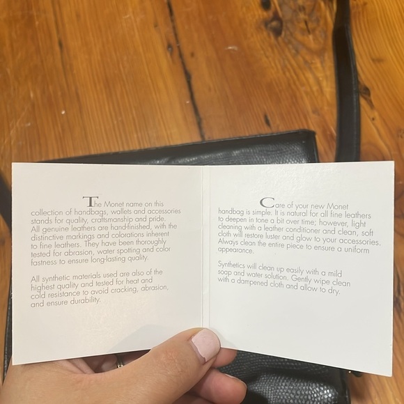 Monet Black Shoulder Crossbody leather bag - Picture 13 of 13